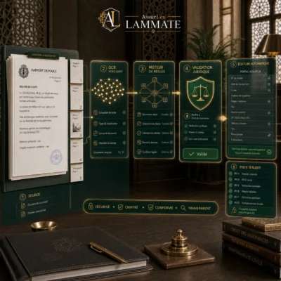 AssurLex Lammate analysant un dossier d’assurance par OCR et intelligence artificielle